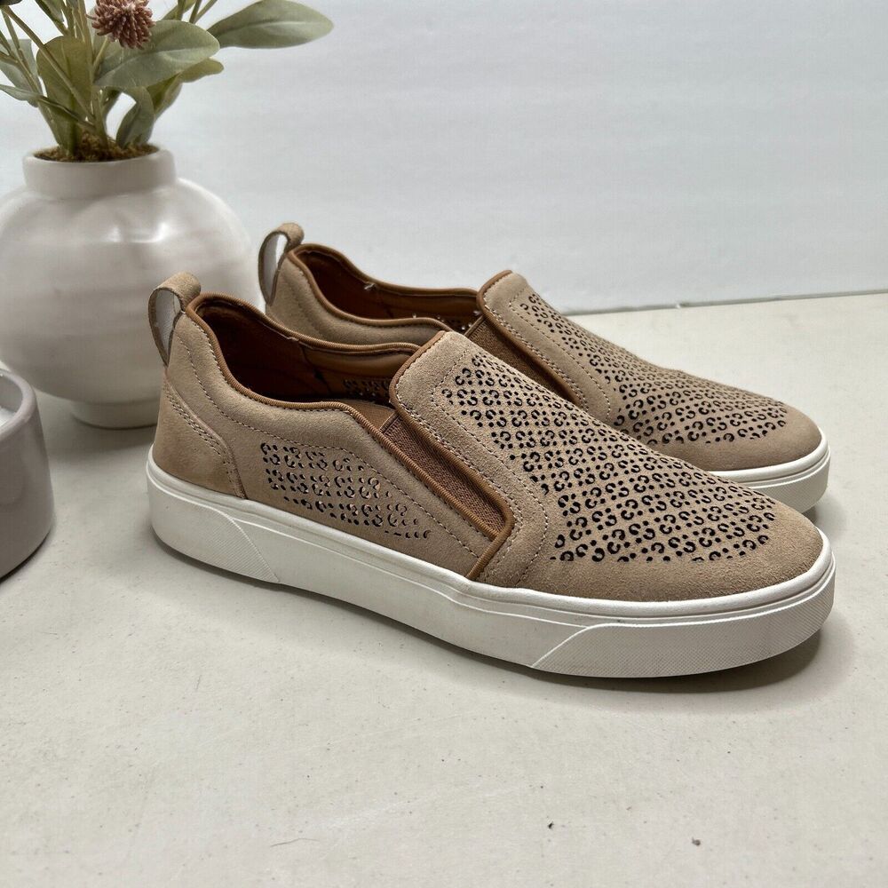 Vionic Taupe Perforated Slip-On Clog Sneakers